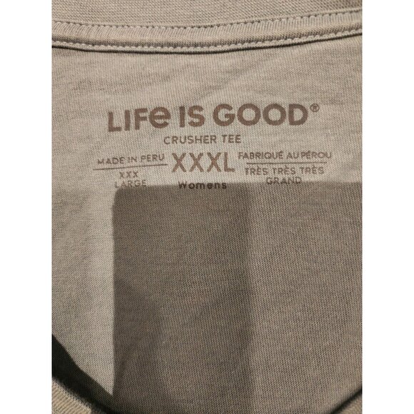 Life Is Good Women's Crusher Tee Wild Print Long Sleeve XXL Blue Cotton - Picture 6 of 12